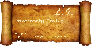 Latosinszky Izolda névjegykártya